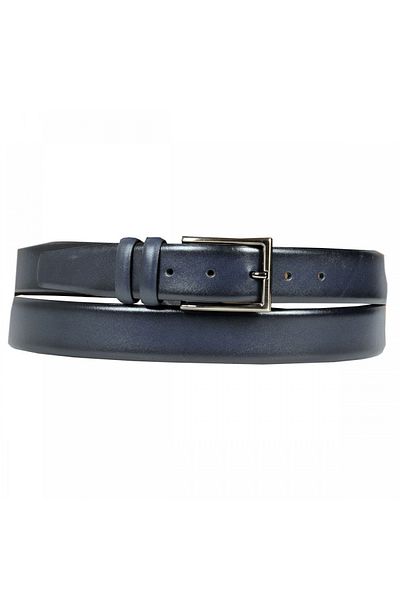 ModeXL Mode Xl Ανδρική Ζώνη 3,5cm Δερμάτινη Super 4086 Navy Blue
