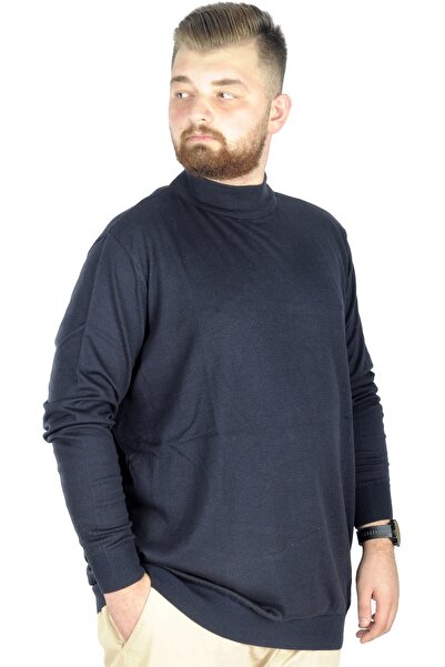 ModeXL Mode Xl Pulover Marime Plus Jumătate Pescar 22208 Bleumarin