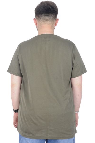 ModeXL Mode Xl Μπλουζάκι μεγάλου μεγέθους Crew Neck Delete 22169 Χακί