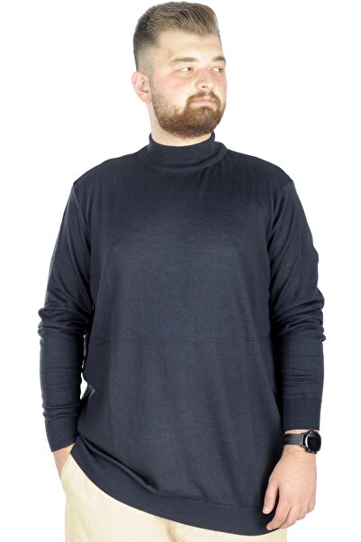 ModeXL Mode Xl Pulover Marime Plus Jumătate Pescar 22208 Bleumarin