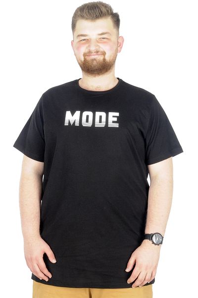 ModeXL Μπλουζάκι Mode Xl Large Size Bis Collar Mode 22196 Μαύρο