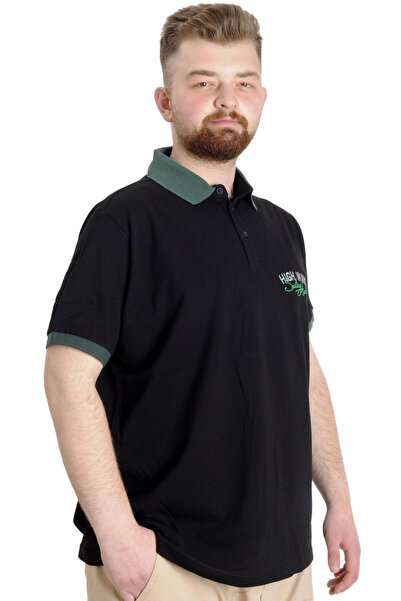 ModeXL Mode Xl Large Size Men's Polo T-shirt Sailing 23344 Black