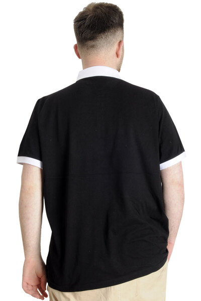 ModeXL Ανδρικό μπλουζάκι πόλο Mode Xl Large Size 1991 23341 Μαύρο