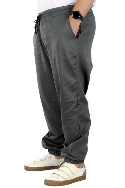 ModeXL Mode Xl Large Size Men's Linen Jogger Spring 21911b Smoked