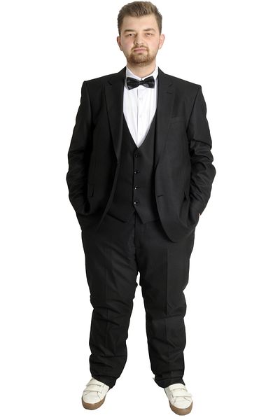 ModeXL Mode Xl Nagy méretű öltöny mellény Bogart 17003a Fekete