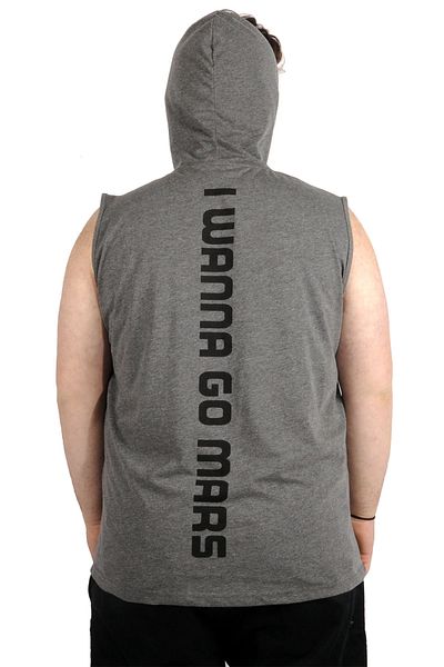 ModeXL Mode Xl Ανδρική αμάνικη κουκούλα μεγάλου μεγέθους So What 21126 Antramelange