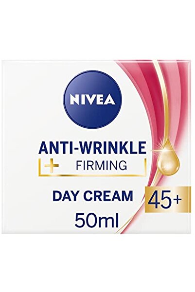 NIVEA Kırışıklık Karşıtı + Sıkılaştırıcı Krem Yaş 45+ (50 Ml), Yaşa Özel Yüz Bakım Kremi, Kayısı Çe