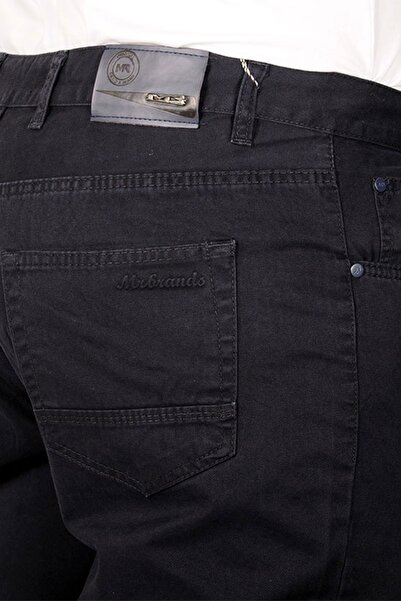 ModeXL Ανδρικό λινό παντελόνι Mode Xl Large Size 5 Pocket 21003 Navy Blue