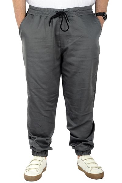 ModeXL Mode Xl Large Size Men's Linen Jogger Spring 21911b Smoked