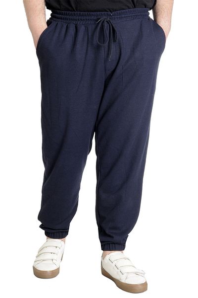 ModeXL Mode XL Φούτερ Elastic Leg Waffle 23501 Navy Blue