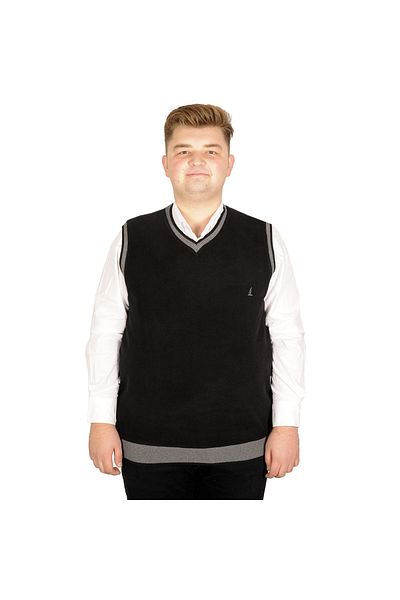 ModeXL Mode Xl Large Size Ανδρικό Suede Vanize Thessaloniki 20547 Μαύρο