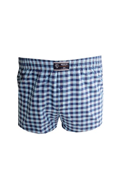 ModeXL Mode Xl Ανδρικό μοτίβο μπόξερ Poplin 6348 Ανοιχτό μπλε ναυτικό