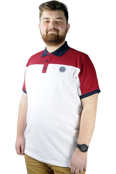 ModeXL Mode Xl Ανδρικό μπλουζάκι Polo Piece Md Logo 22300 Λευκό