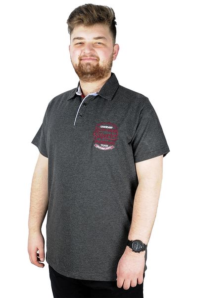 ModeXL Ανδρικό μπλουζάκι Mode Xl Polo Legendary Team 22314 Antramelange