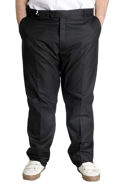ModeXL Ανδρικό υφασμάτινο παντελόνι Mode Xl μεγάλου μεγέθους Superior 21024 Μαύρο