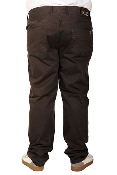 ModeXL Ανδρικό λινό παντελόνι Mode Xl Plus Size 5 τσέπες 21003 Καφέ