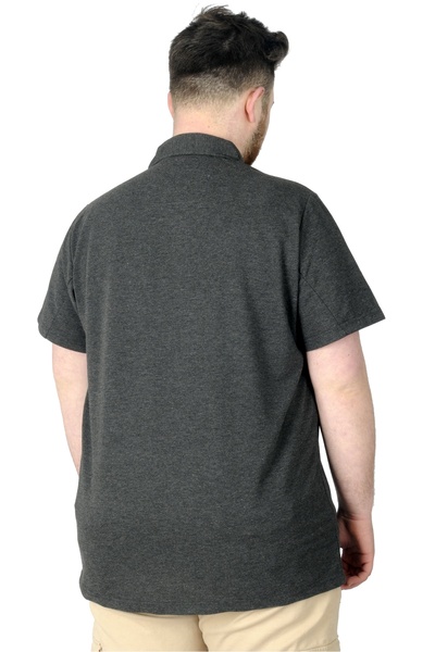ModeXL Mode Xl Large Size Men's T-shirt Polo Mdx Club 22305 Anthracite