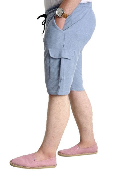 ModeXL Mode XL Ανδρικό σορτς μεγάλου μεγέθους Cargo Pocket WAFFLE 23500 Μπλε