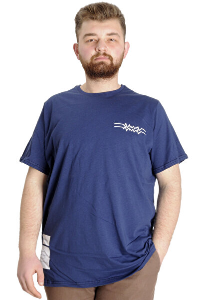 ModeXL Ανδρικό T-shirt Mode Xl Large Size Telepathic 23132 Indigo