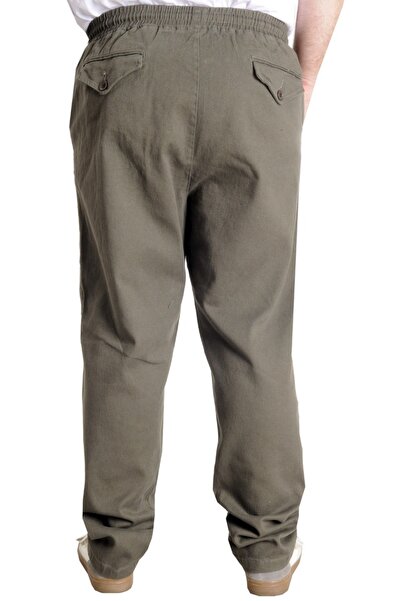 ModeXL Mode Xl Large Size Men's Gabardine Cargo Jogger Pants Nature 21928 Khaki