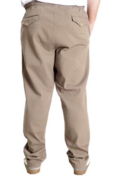 ModeXL Mode Xl Plus Size Men's Gabardine Cargo Jogger Pants Nature 21928 Beige