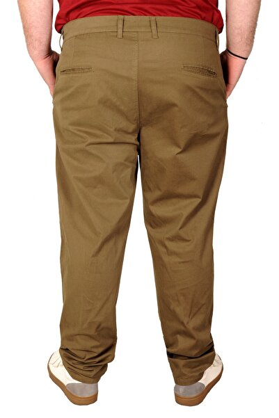 ModeXL Mode Xl Large Size Men's Trousers Linen Milano 20850 Khaki