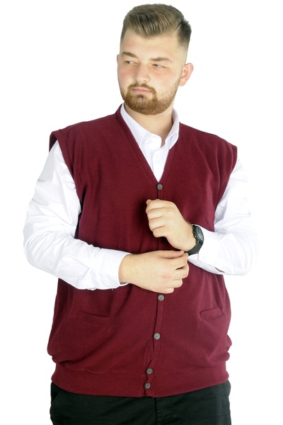 ModeXL Mode Xl Ανδρικό Γιλέκο Μεγάλου Μεγέθους Thessaloniki 20545 Claret Red