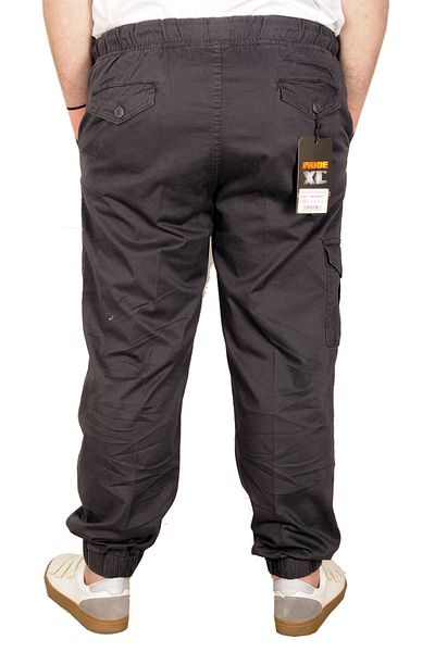 ModeXL Valencia 21911 - Anthracite Linen Jogger Large Size Cargo - Mode XL