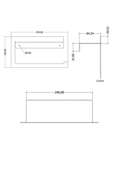 RevoMetal Suport pentru prosoape de hârtie cu raft din metal alb Dd112