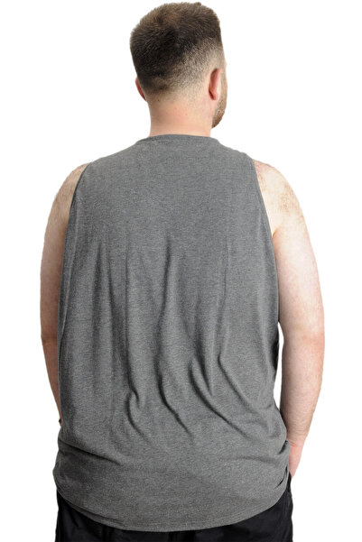 ModeXL Ανδρικό μπλουζάκι Mode Xl Plus Size Αμάνικο Malibu 22129 Antramelange