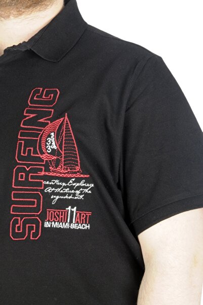 ModeXL Mode Xl Large Size T-shirt Polo Surfing 22328 Black