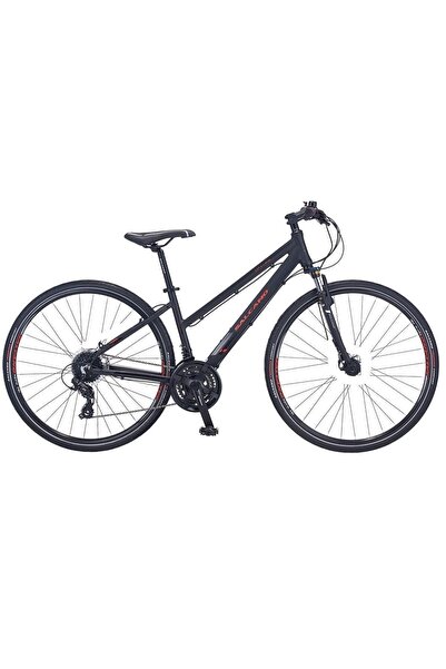 Salcano City Life Unisex V-fren 28 Jant 21 Vites 16 Kadro Şehir Bisikleti Siyah Kırmızı