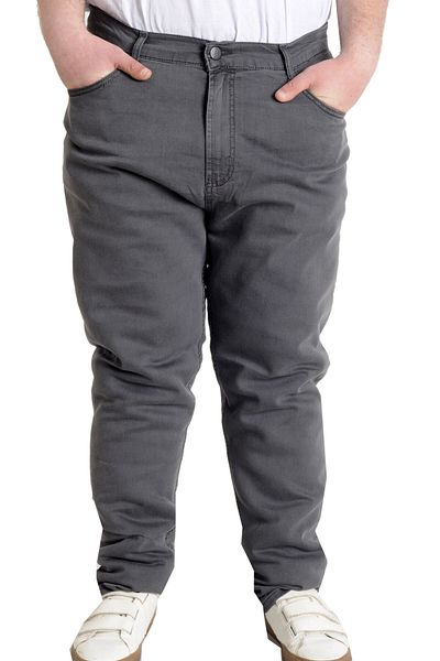 ModeXL Mode Xl Large Size Men's Trousers Jeans Classic 5pocket Focus 23904 Grey