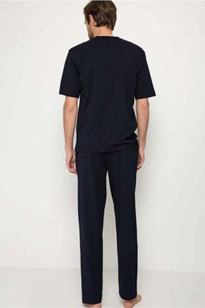 Pierre Cardin Ανδρικό Navy Blue Βαμβακερό Σετ Πιτζάμες 3 τεμαχίων με σορτς