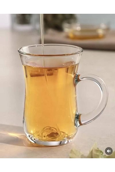 Paşabahçe Keyif Tea Cup with Handle 12 Pcs 55411