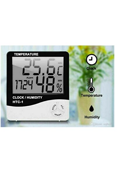 Genel Markalar BZD-483 Clock Dijital Nem ve Sıcaklık Ölçer Saat