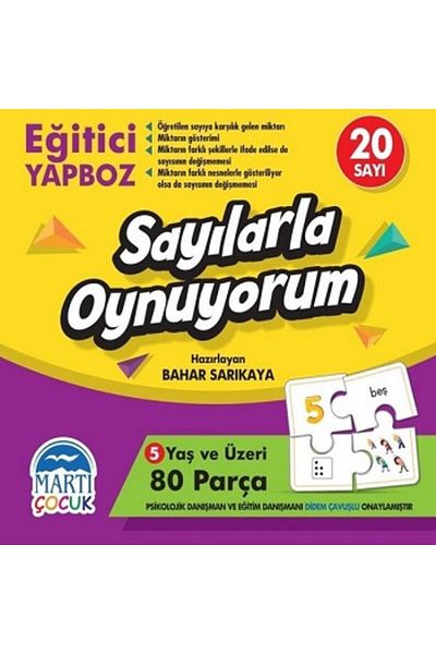 Martı Çocuk Yayınları I'm Playing with Numbers - Educational Puzzle