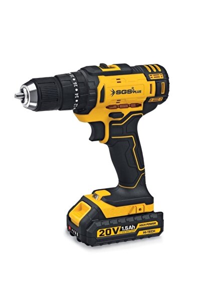 Genel Markalar Çift akü Akülü Darbeli Matkap 20v 1.5 Ah Şarzlı Vıdalama Darbe...