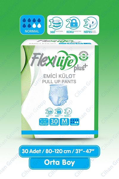 Flexi Life Pad Absorbent Panties Adult Patient Diapers Medium Size 30 Uses