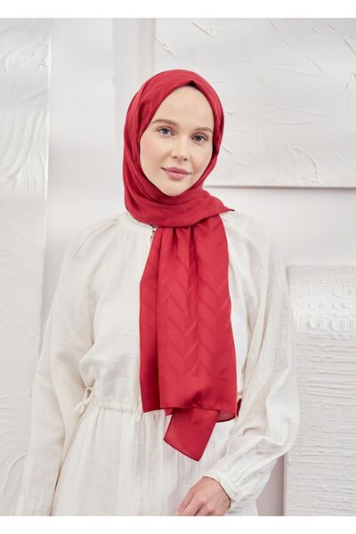 ARMANDA Italian Jacquard Zigzag Pattern Shawl - Silky Jacquard Shawl