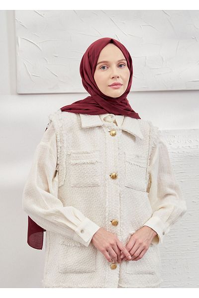 ARMANDA Italian Jacquard Zigzag Pattern Shawl - Silky Shawl