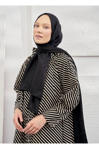 ARMANDA Zigzag pattern silk cotton shawl