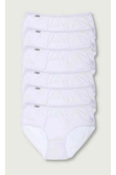 Tutku Γυναικεία Λευκή Lycra Bato Εσώρουχα Πακέτο 6 τεμαχίων