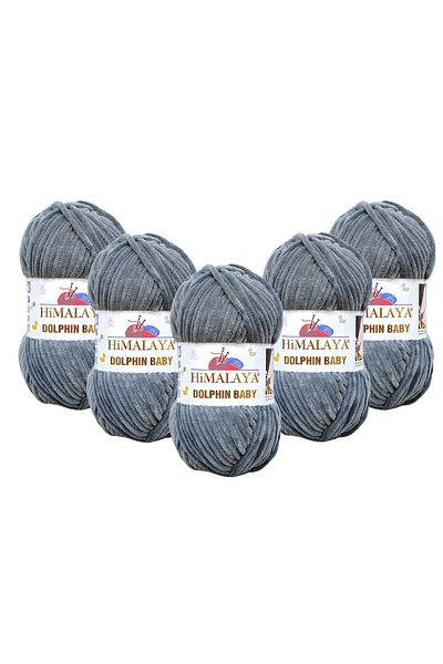 Himalaya Dolphin Baby Velvet Thread 5 Pack - 80320 Smoke Gray - 100 Gr120 Mt