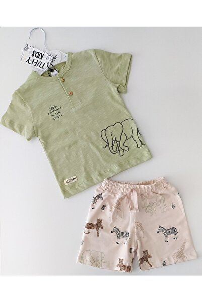 Tuffy Kids طقم تي شيرت شورت منقوش من Haynan للأطفال الرضع