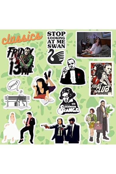 Pufidik مجموعة ملصقات كلاسيكية للهاتف المحمول والكمبيوتر المحمول