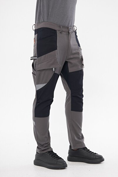 mervem Orange Safety Harman Atak Pantolon Reflektörlü Oslo Gri İş Pantolonu