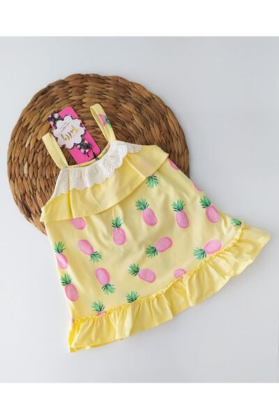 Tuffy Çilek/ananas/avokado Desenli Bebek Elbisesi