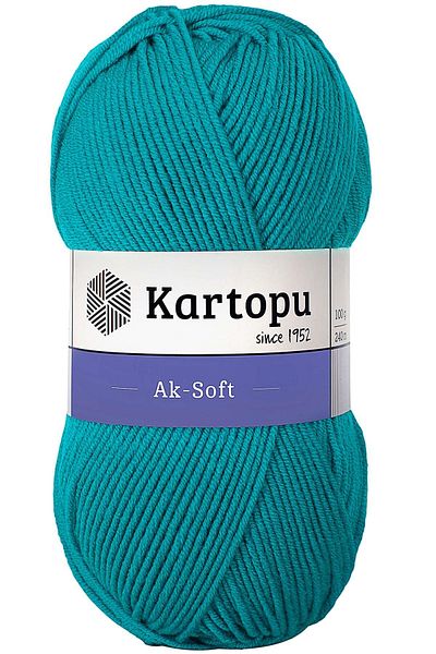 Kartopu Aksoft K482 Μοντέλο Πλεκτό Χειροποίητο Σπάντζο Κυανό