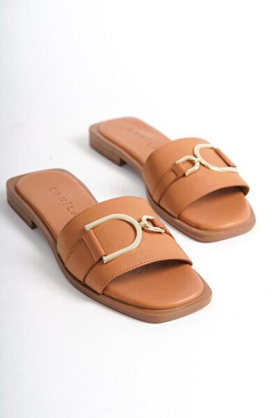ERNİLA Genuine Leather Women's Slippers - Shoes